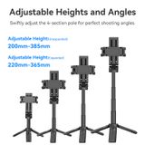  Ulanzi JJ02 Tripod with Remote 3-in-1 Versatility Selfie Stick Phone Grip with Cold Shoe Mounts Vertical Horizontal Shooting 