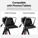  Ulanzi RT02 Teleprompter Portable Mini Collapsible Prompter for Tablets DSLR Laptop Camera Phone Live Streaming Video Recording 