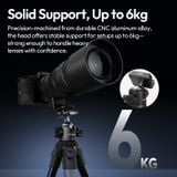  Ulanzi T100 Uka Quick-Release Ball Head 6KG Load for Portrait Landscape Livestreaming Vlog Shots with 360° Adjustable Cold Shoe 