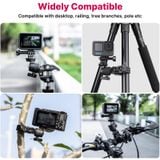  Ulanzi R099 Super Clamp With 360° Mini Ball Head Magic Arm Clip 1/4 Screw Hole for GoPro DSLR Camera Monitor LED Light Mic 