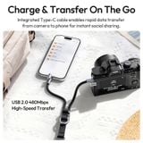  Ulanzi YF01 Y-Flex Strap with Quick Release Buckle 3in1 Shoulder Wrist Strap Charging Cable for Camera Phone Travel Photography 