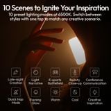  Ulanzi K6500 Studio Magnetic Bluetooth Video Light with Type-c Charging Bi-Color Soft Light for  Livestreaming Vlog Home Studio 