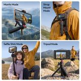  Ulanzi MT66 ClipMate Tripod with Action Connector for Action Camera Travel Photography Backpack Clip Selfie Stick Tripod Mode 