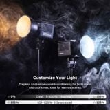  Ulanzi L023 40W Pro Video Light 3400mAh 2500-6500K Bi-color Photograph COB Led Video Light CRI 95+ for Outdoor Livestream 