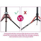  Ulanzi MT-49 1.9M Carbon Fiber Lighting Stand Portable Tripod Photography Light Stand for LED Light Flash Softbox Travel Monopod 