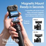  Ulanzi MT66 Mini Quick-Release Tripod for Action 6 / Nano for GO Ultra Action Camera 360° Rotation Selfie Stick Magnetic Mount 