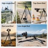  Ulanzi TT59 Horizontal Center Column Tripod 3KG Load with Uka Quick-Release 1.75M Extended for Camera Photography Livestreaming 