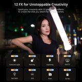  Ulanzi UA12 12W Portable Air Tube Light Bi-Color 2700K-6500K CCT TPU Tube Light Stick for Portrait Photograph Livestreaming 