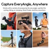  Ulanzi PK16 Quick-Release Magnetic Base for DJI Pocket 3 Action Camera for Railings Fridges Gym Camping 270° Flexible Adjustment 