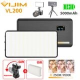  Ulanzi VL200 Led Video Light With Soft Diffuser 360°Ball Head 5000mAh 2500-9000k Fill Panel Lamp Camera Light for Youtube 