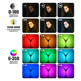  Ulanzi VL120 Full Color RGB Video Light 2500K-9000K LED Photography Lighting Dimmable Camera Light Live Vlog Fill Light 