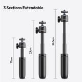  Ulanzi MT88 ClipMate Tripod 3-in-1 Versatility Backpack Clip Selfie Stick Extendable Tripod Mode for Livestreaming Vlog Shots 