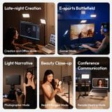  Ulanzi K6500 Studio Magnetic Bluetooth Video Light with Type-c Charging Bi-Color Soft Light for  Livestreaming Vlog Home Studio 