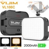  Ulanzi VL100C LED Video Light 3200K-6500K 170° Adjustable Ballhead Cold Shoe Vlog Fill 2000mAh Battery Camera Light Lamp 