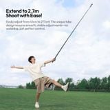  Ulanzi VL02 2.7m Carbon Fiber Selfie Stick 8-Section with 1/4" Mount for Smartphone Action Cameras Live Streaming Vlog Shots 