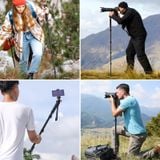  Ulanzi Lightweight Monopod Aluminium DSLR Camera Tripod for  1/4''3/8'' Hiking Travel Selfie Stick Max 155cm Extend 5KG Load 