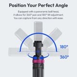  Ulanzi MT-89 2M Quick-Release Light Stand with Cold Shoe Mount 8-Section Extend Photograph Tripod for Action Camera Phone Clamp 