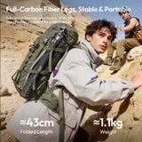  Ulanzi TZ01 Versatile 2-in-1 Carbon Fiber Tripod 1.63M Outdoor Rooftop Travel Vlogging Livestream Shot Camera Urban Landscapes 