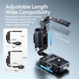  Ulanzi XJ01 Uka Universal Foldable Camera Cage 2-in-1 Handle Cage for Camera Tripod Gimbal Phone Clamp Photography Light Vlog 