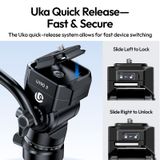  Ulanzi U190 II Uka Fluid Tripod Head Max Load 4KG Quick-Release for Photography Camera Movements Panoramic Shots with Bowl Base 