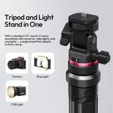  Tripod Dùng Cho Máy Ảnh ULANZI MT-80 (2m, 360° Pan & 180°Tilt, 5kg Max Load, Universal 1/4" Mount, Auto Pop-up) 