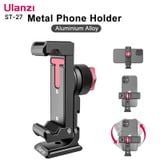  Ulanzi ST-27 Metal Phone Holder Clamp With Cold Shoe Arca 360°Rotatable tripod Mount Clip for TikTok Vlog Photography 