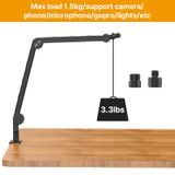  Ulanzi VIJIM LS25 C-clamp Flexible Desktop Light Stand Microphone Holder Live Boom Arm With Ball Head for DSLR Smartphone 