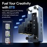  Ulanzi QT03 Docking Station with SSD Enclosure 2-in-1 Minimalist Setup 8TB Storage Dual-Chip Design for Smartphone Laptop Tablet 