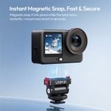  Ulanzi OA27 Quick Release Cold Shoe Mount for Action 6/Nano Magnetic Snap Dual-Device Mode for Action Camera Livestreaming Vlog 