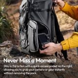  Ulanzi AB01 TAI Outdoor Camera Backpack 38L Clamshell Bag for Cameras Lenses Laptops Travel Shoulder with Laptop Tablet Sleeve 
