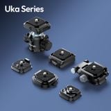  Ulanzi T100 Uka Quick-Release Ball Head 6KG Load for Portrait Landscape Livestreaming Vlog Shots with 360° Adjustable Cold Shoe 