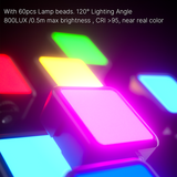  Ulanzi VL49 Full Color RGB LED Video Light 2500K-9000K 800LUX Magnetic Mini Fill 3 Cold Shoe 2000mAh Type-C Camera Light 