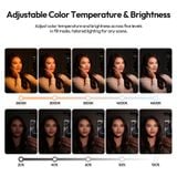  Ulanzi M10 Magnetic Flexible Phone Light 5-Level Color Temperature Brightness for Smartphone Livestreaming Vlog Shots Fill Light 
