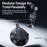  Ulanzi TB15 Suction Cup Mount for Camera Photography Side Car Door Mounts POV Shot with 360° Ballhead Double-Ended Magic Arm 