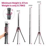  Ulanzi MT-49 1.9M Carbon Fiber Lighting Stand Portable Tripod Photography Light Stand for LED Light Flash Softbox Travel Monopod 
