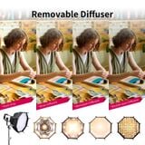  Ulanzi AS-045 Octagonal Honeycomb Grid Softbox Quick Release Compatible with Bowens Mount Lights for Photo Studio Flash Lamp 