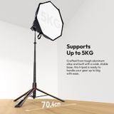  Ulanzi AT-05 2M Heavy Duty Light Stand Foldable Tripod with 1/4" Universal Mount for Photography Video Lights Cameras Livestream 