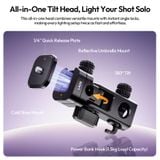  Ulanzi TT43 II 2.1M Reversible Leg Light Stand 2-in-1 Column Pole for Video Light Flat Pallet Portrait Photography Livestreaming 