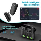  Ulanzi J12 Wireless Lavalier Microphone Lapel Microphones Set Short Video Recording Mini Mic For iPhone Android Live Broadcast 