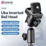  Ulanzi TH02 Uka Inverted Ball Head for Photograph DSLR Camera 360° Panning Scale Uka Quick Release Horizontal Vertical Switching 