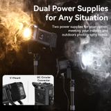  Ulanzi VL-200Bi 200W V-Mount Video Light CRI 95+ 2700K-6500K CCT for Livestreaming Photography COB Light with Wireless Control 