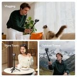 Ulanzi MT92 Action Camera Selfie Stick Tripod for Vlogging Livestreaming Outdoor Travel Photography Shots Five-Section Extension 