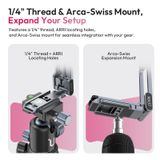  Ulanzi MA37 Quick Release Mini Tripod for DJI Osmo Action 6 / Osmo Nano Vlog Selfie Food Exploration Fitness Sports Event Record 