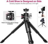  Ulanzi U-Vlog lite Mini Tripod with 360° Ball Head &amp; Cold Shoe Selfie Stick Tabletop Tripod for Camera iPhone Android Phone DSLR 
