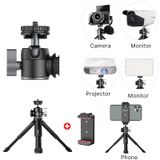  Ulanzi U-Vlog lite Mini Tripod with 360° Ball Head &amp; Cold Shoe Selfie Stick Tabletop Tripod for Camera iPhone Android Phone DSLR 