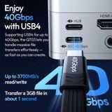  Ulanzi QT03 Docking Station with SSD Enclosure 2-in-1 Minimalist Setup 8TB Storage Dual-Chip Design for Smartphone Laptop Tablet 