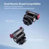  Ulanzi OA27 Quick Release Cold Shoe Mount for Action 6/Nano Magnetic Snap Dual-Device Mode for Action Camera Livestreaming Vlog 