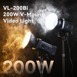  Ulanzi VL-200Bi 200W V-Mount Video Light CRI 95+ 2700K-6500K CCT for Livestreaming Photography COB Light with Wireless Control 