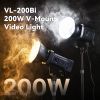 Ulanzi VL-200Bi 200W V-Mount Video Light CRI 95+ 2700K-6500K CCT for Livestreaming Photography COB Light with Wireless Control