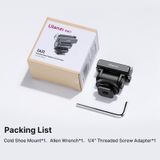  Ulanzi CA22 Cold Shoe Mount Adapter for DJI OSMO ACTION 3/4 with 1/4 Threaded Screw Adapter for Photograph Camera Magic Arm 